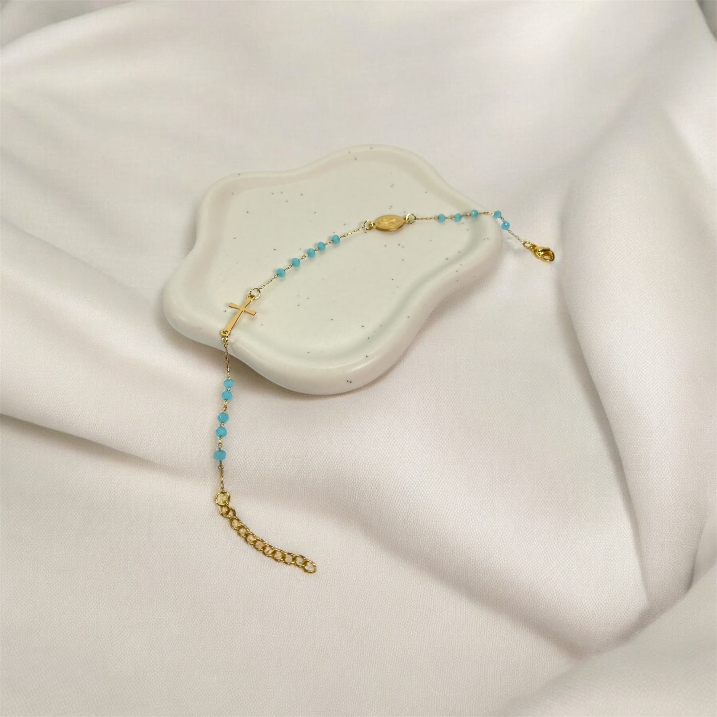 Rosary Bracelet Sea Blue