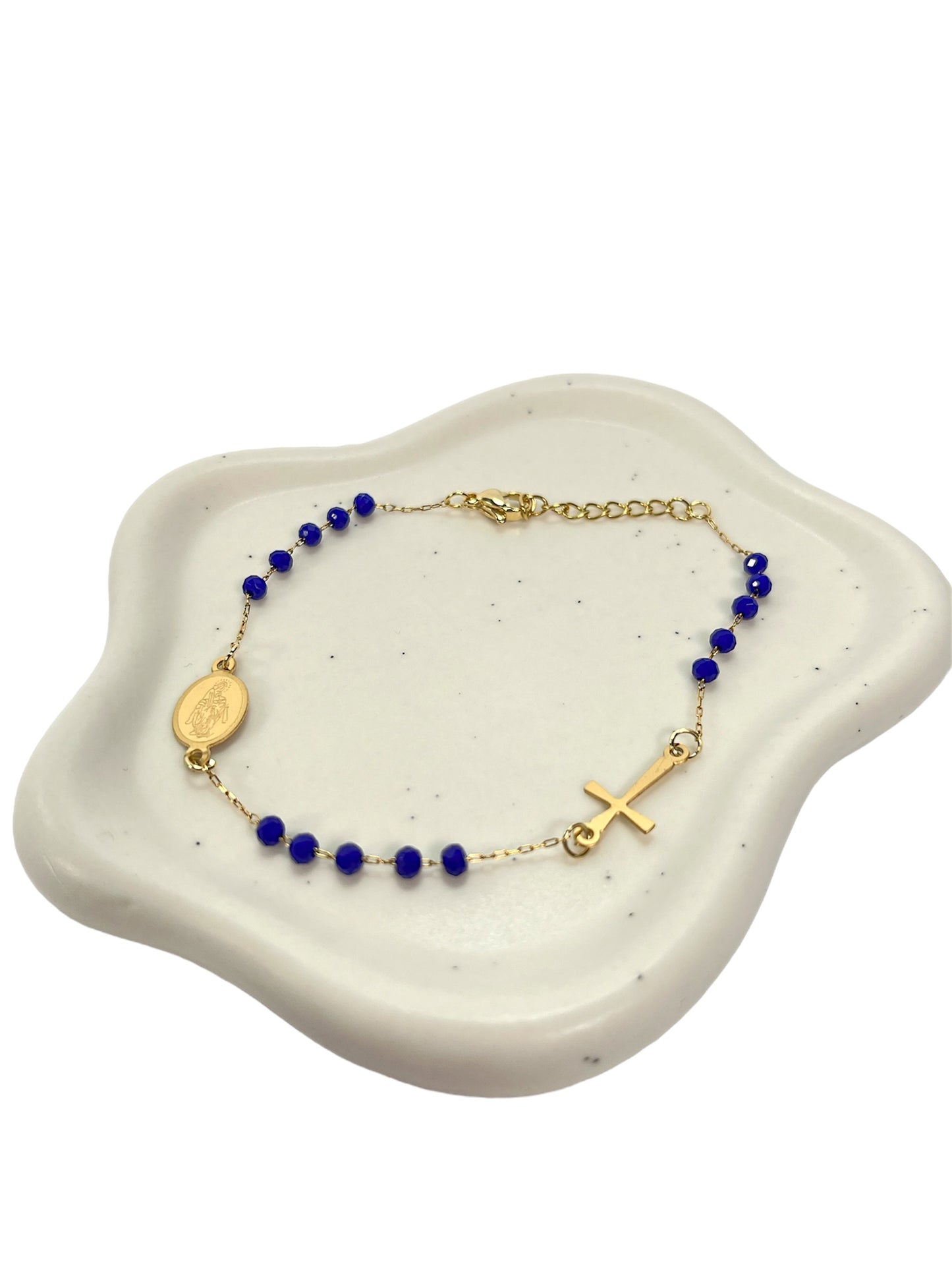 Rosary Bracelet Navy