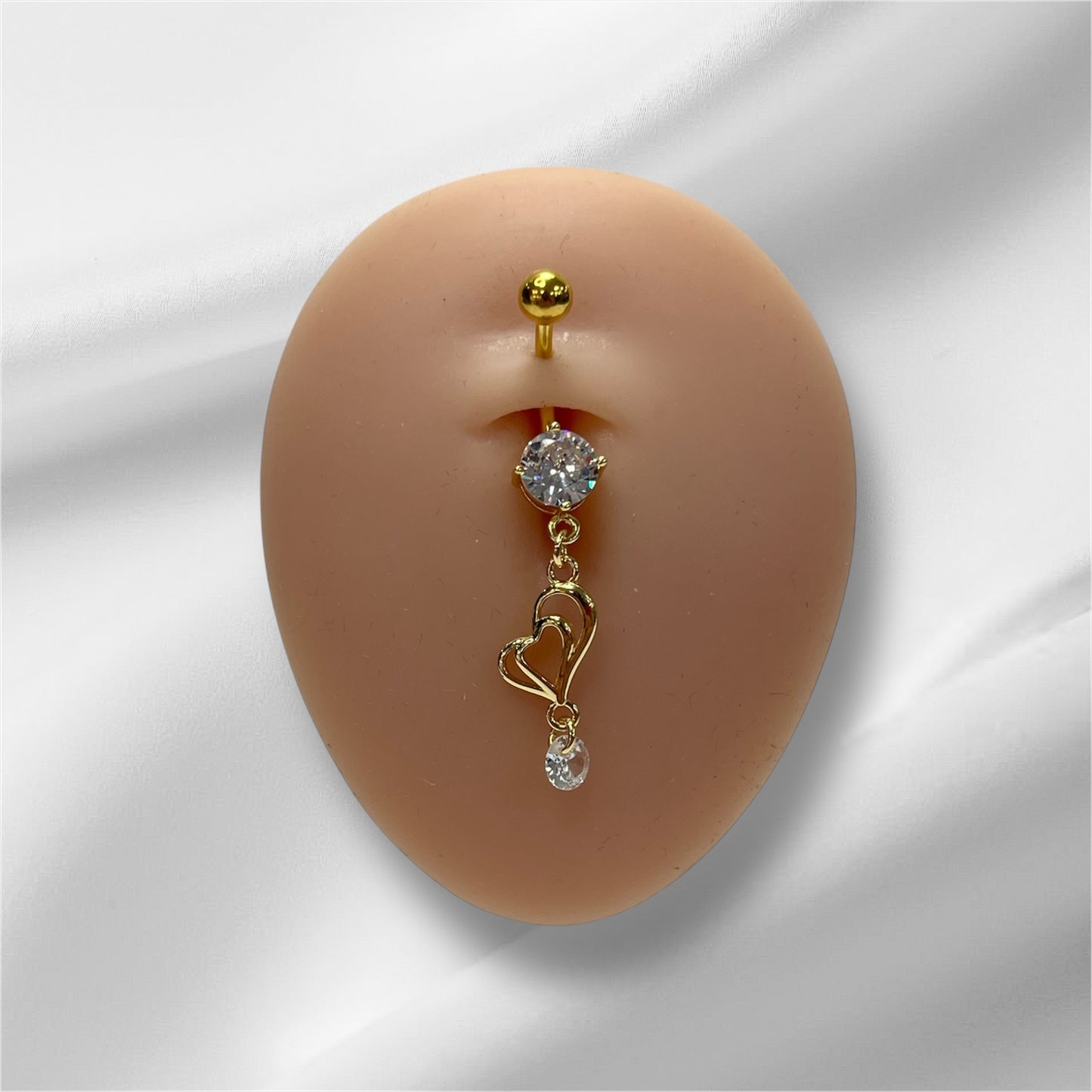 Golden Heart Belly Piercing