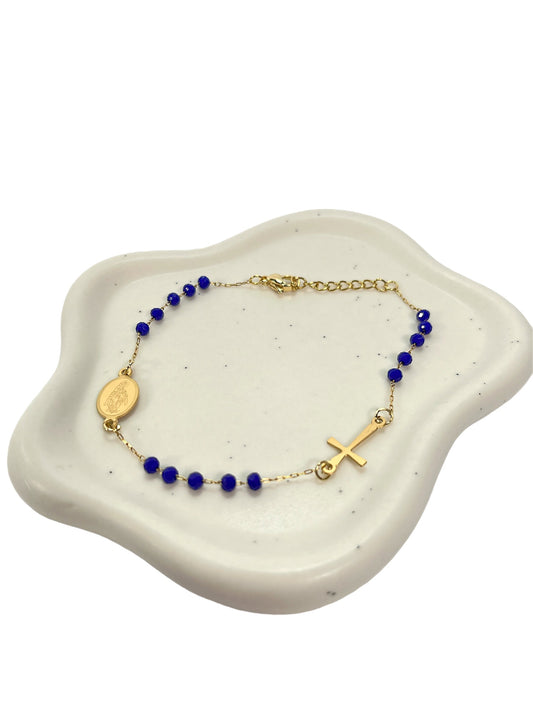 Rosary Bracelet Navy