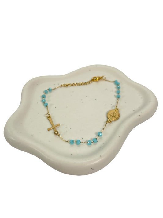 Rosary Bracelet Sea Blue