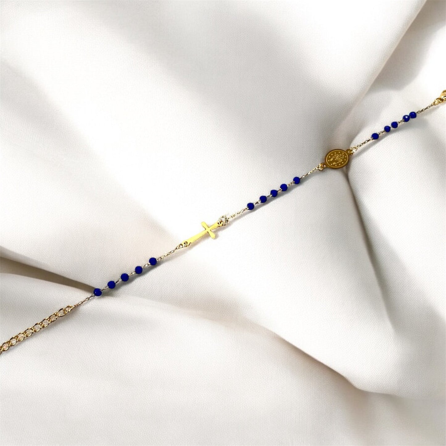 Rosary Bracelet Navy